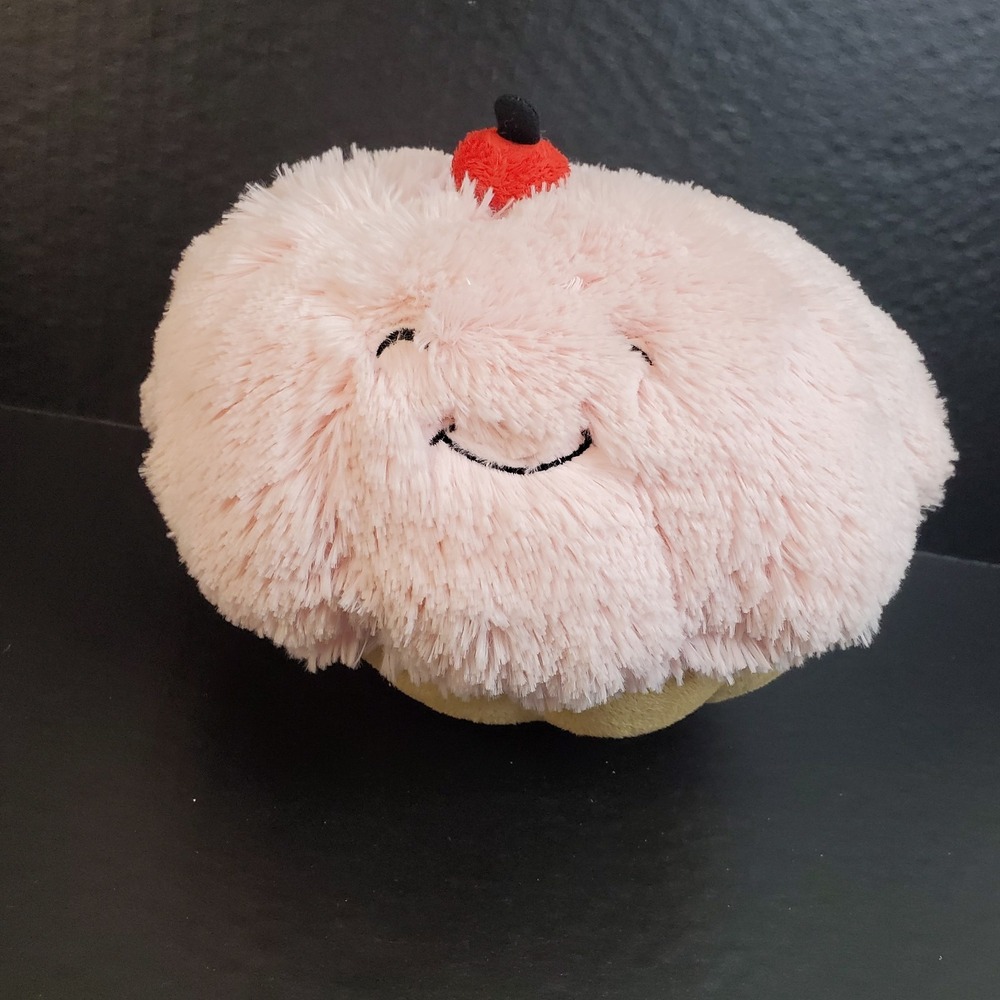 Squishable Pink Cupcake Plush Pillow Comfort‎ Food With Cherry On Top